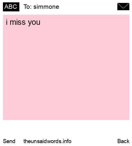 unsent message to simmone