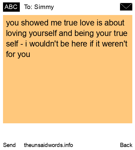 unsent message to Simmy