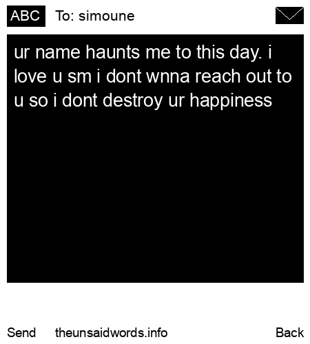 unsent message to simoune