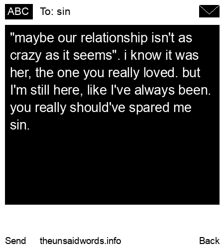 unsent message to sin