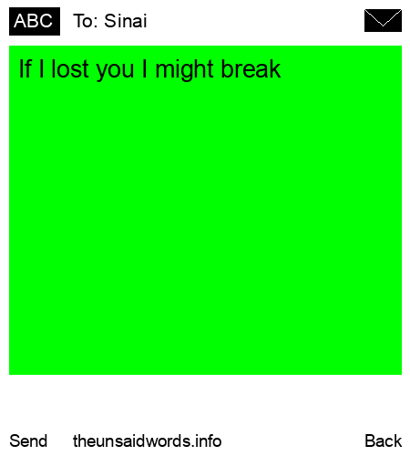unsent message to Sinai