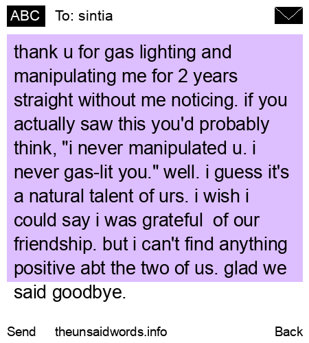 unsent message to sintia