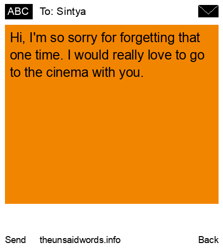 unsent message to Sintya