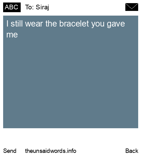 unsent message to Siraj 