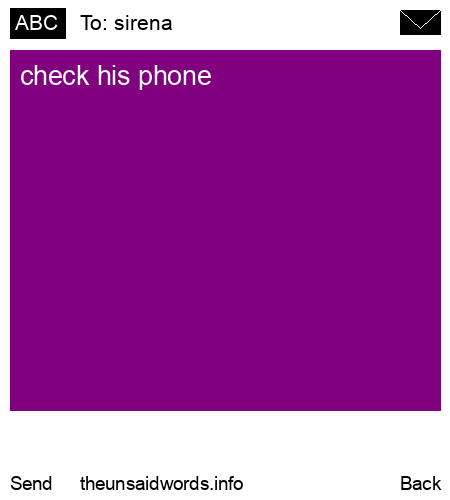 unsent message to sirena
