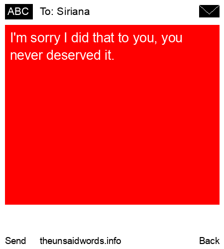 unsent message to Siriana