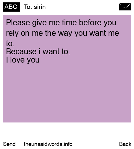 unsent message to sirin
