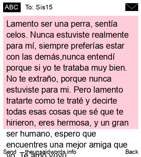 unsent message to Sis15