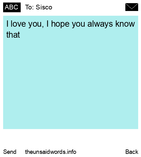unsent message to Sisco