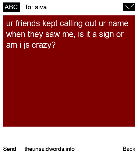 unsent message to siva