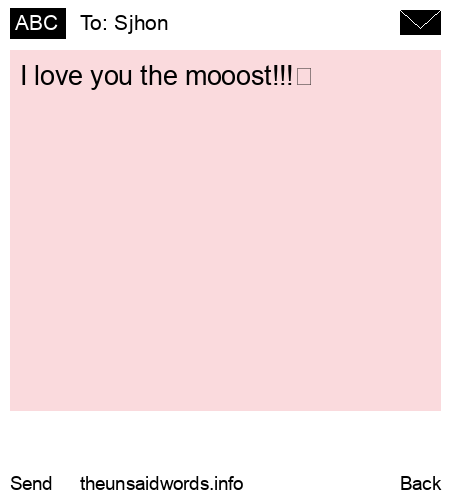 unsent message to Sjhon