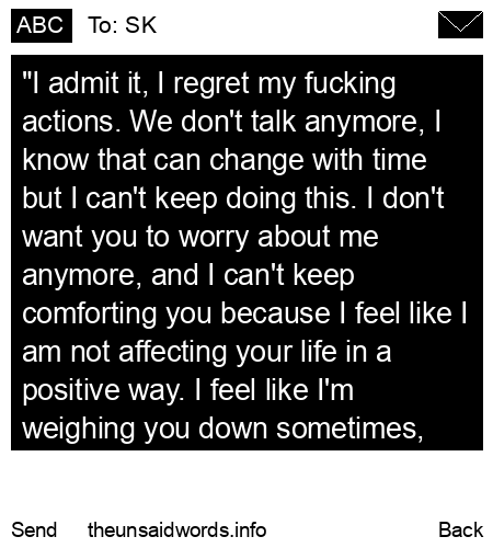 unsent message to SK