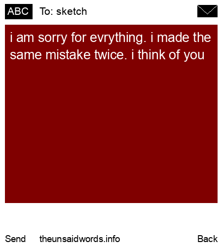unsent message to sketch