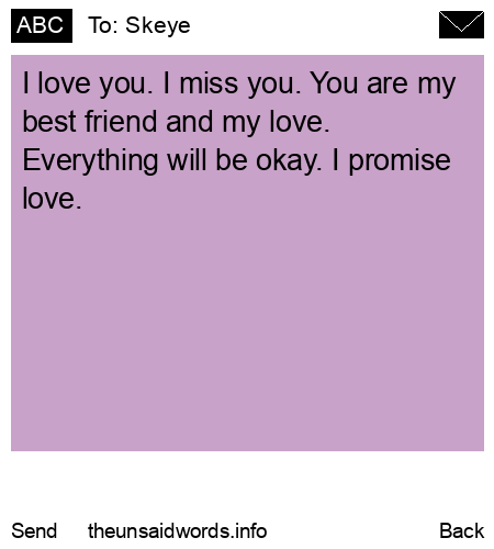 unsent message to Skeye