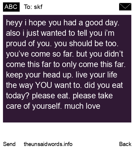unsent message to skf
