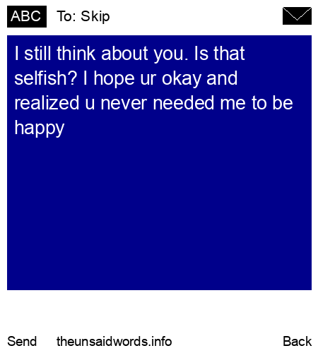 unsent message to Skip