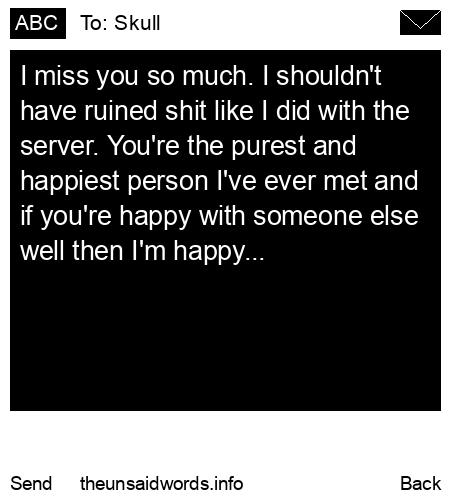 unsent message to Skull