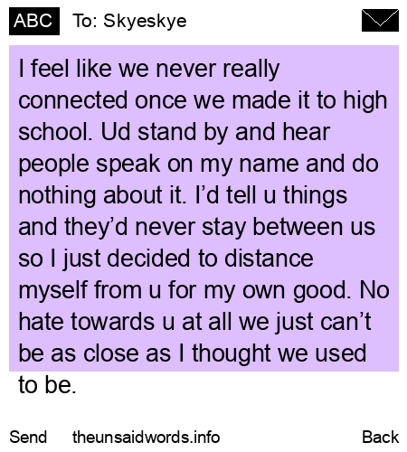 unsent message to Skyeskye
