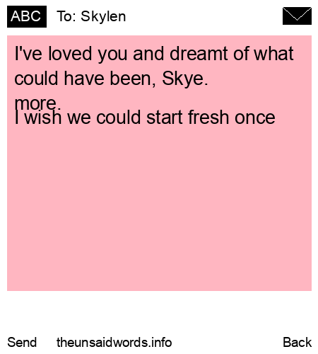 unsent message to Skylen