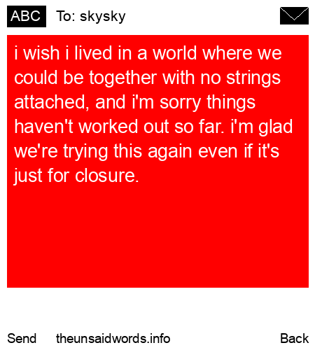 unsent message to skysky