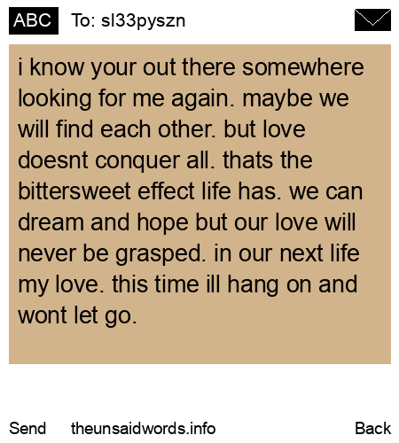 unsent message to sl33pyszn