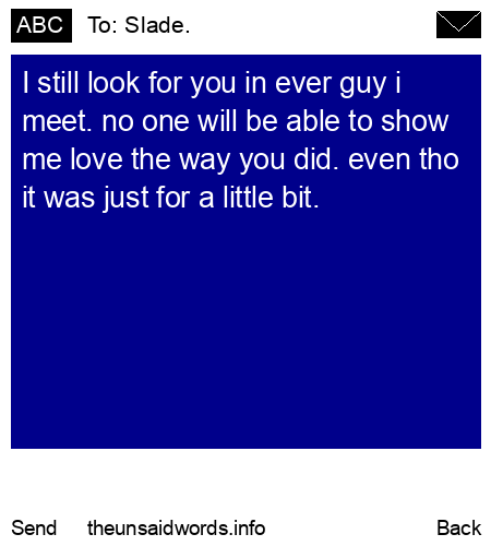 unsent message to Slade.