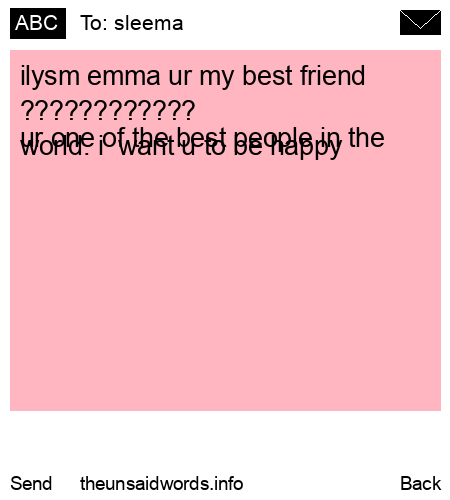 unsent message to sleema