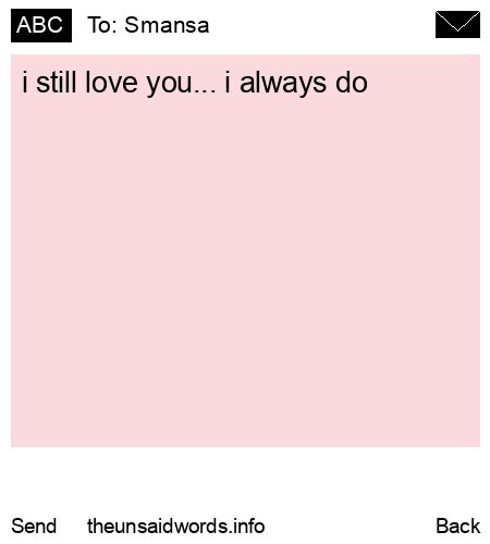 unsent message to Smansa
