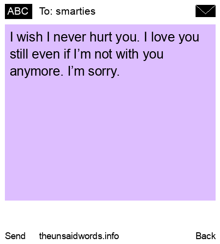 unsent message to smarties