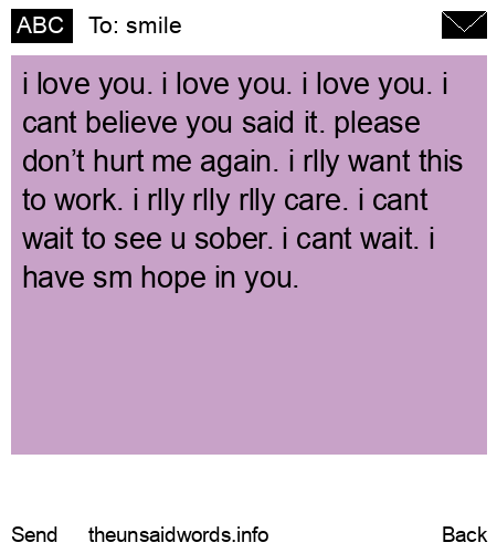 unsent message to smile
