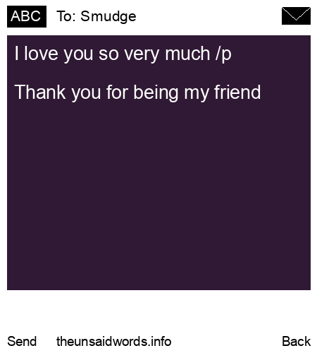 unsent message to Smudge