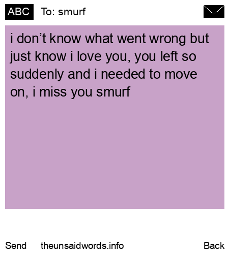 unsent message to smurf
