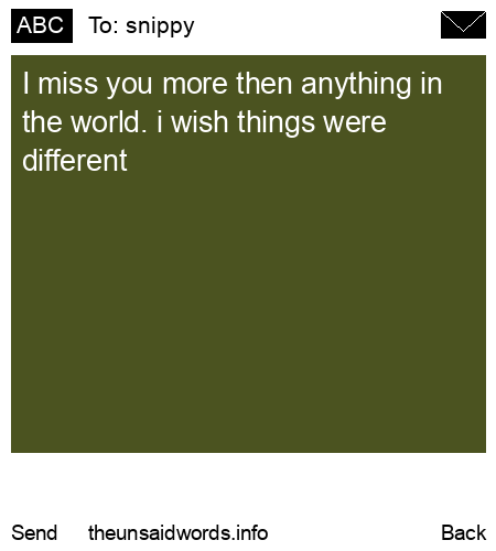 unsent message to snippy