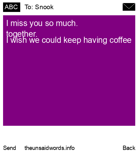 unsent message to Snook