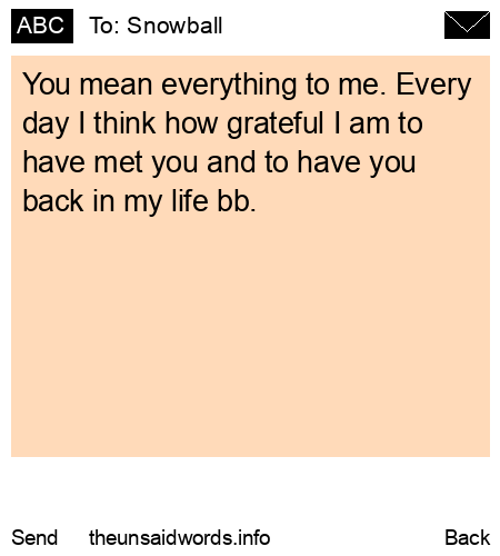 unsent message to Snowball
