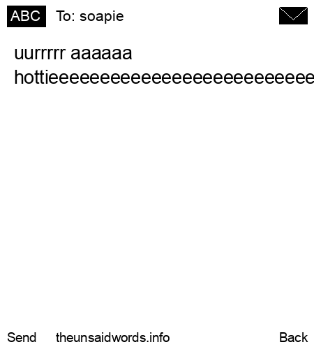 unsent message to soapie
