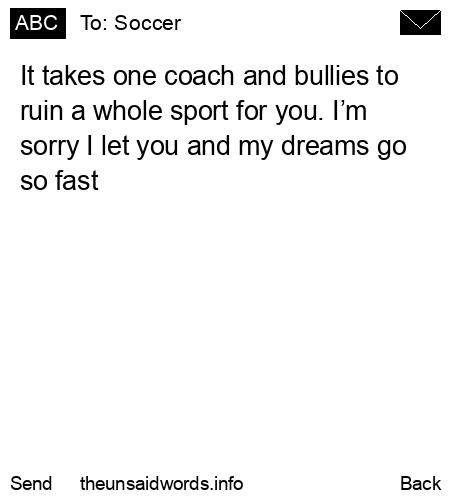 unsent message to Soccer
