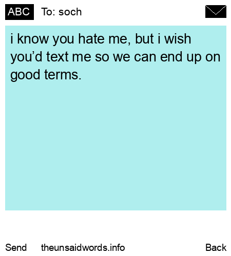 unsent message to soch