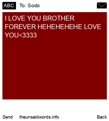 unsent message to Sodo