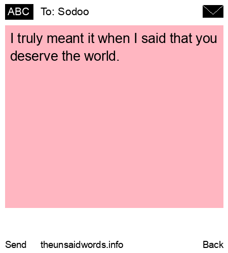 unsent message to Sodoo