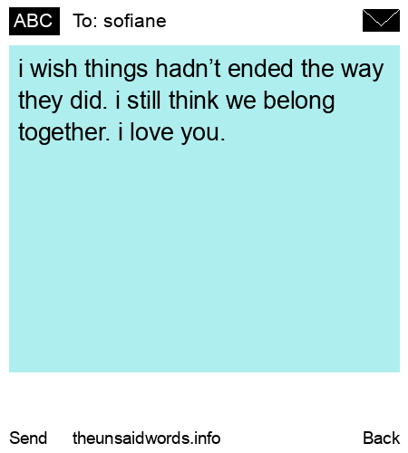 unsent message to sofiane