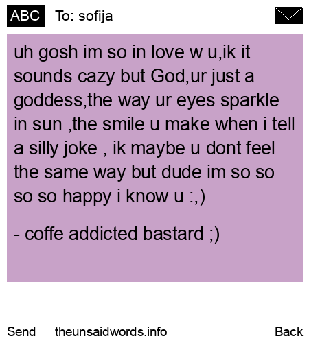 unsent message to sofija