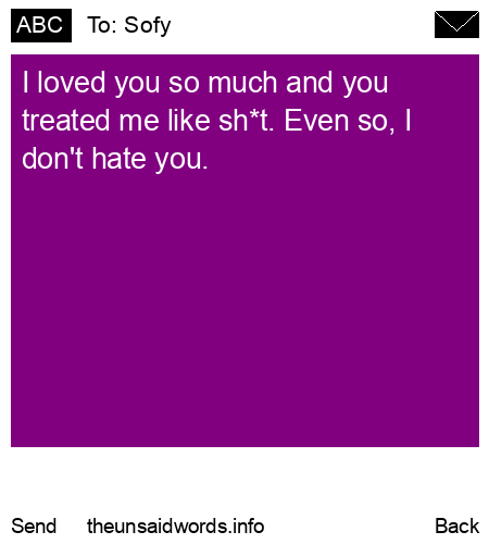 unsent message to Sofy
