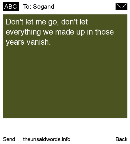 unsent message to Sogand