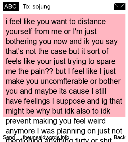 unsent message to sojung