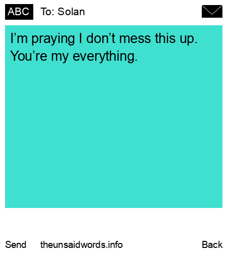 unsent message to Solan