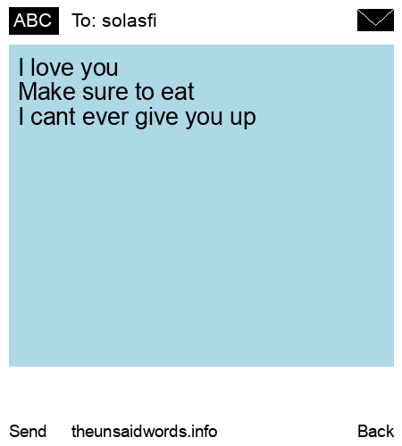 unsent message to solasfi