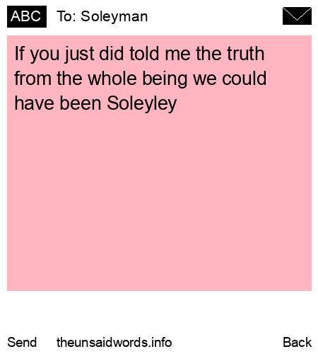 unsent message to Soleyman