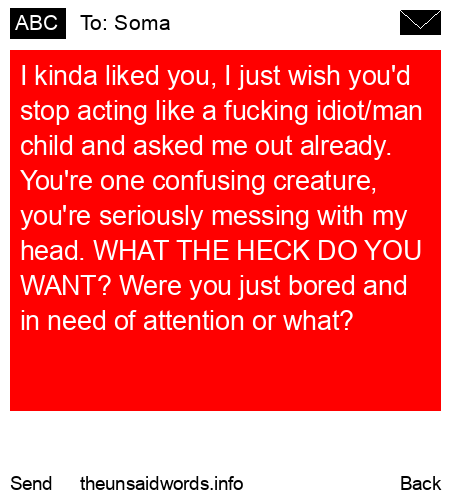 unsent message to Soma