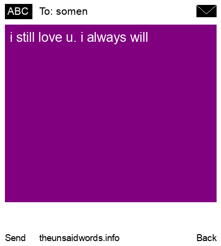 unsent message to somen